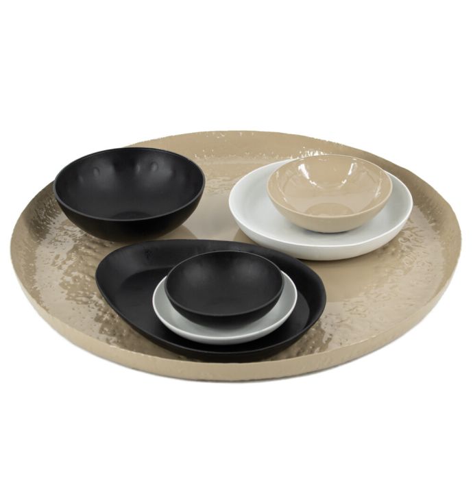 Schaaltje bowl hammered zwart
