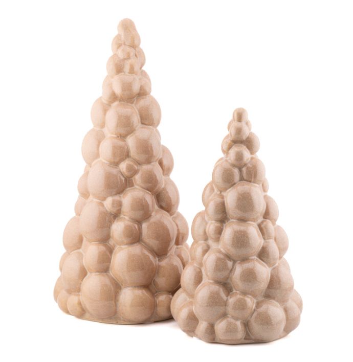 Ornament kerstboom Fir beige L