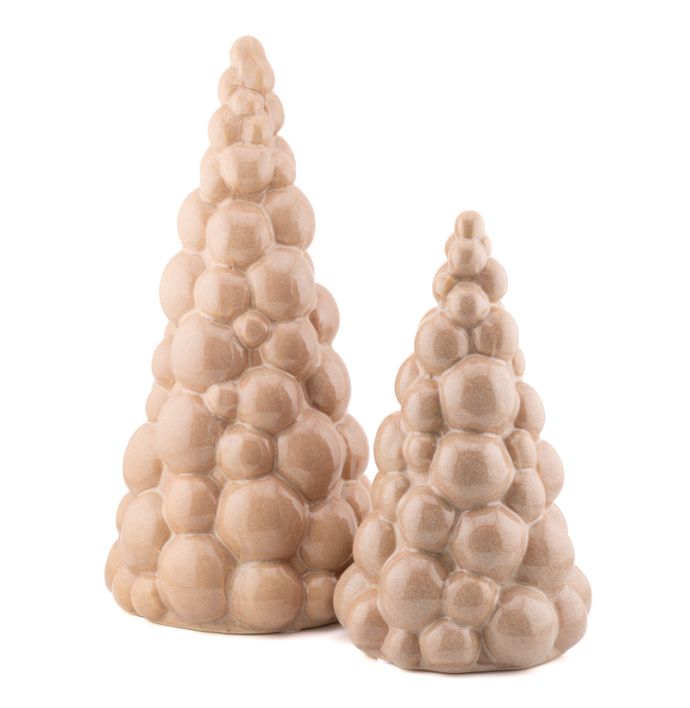 Ornament kerstboom Fir beige L