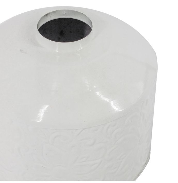 Metalen vaas white marble
