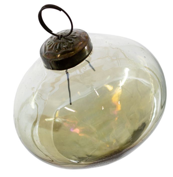 Kerstbal glas oil green