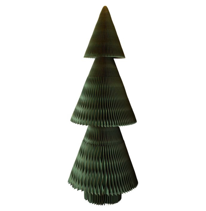 Papieren kerstboom jumbo 240cm groen