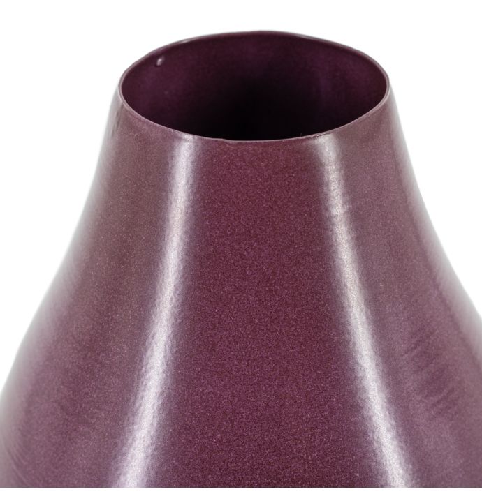 Metalen vaas aubergine