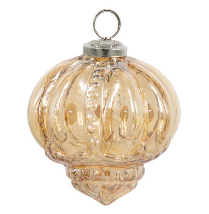 Kerstbal - Oranje - 10cm