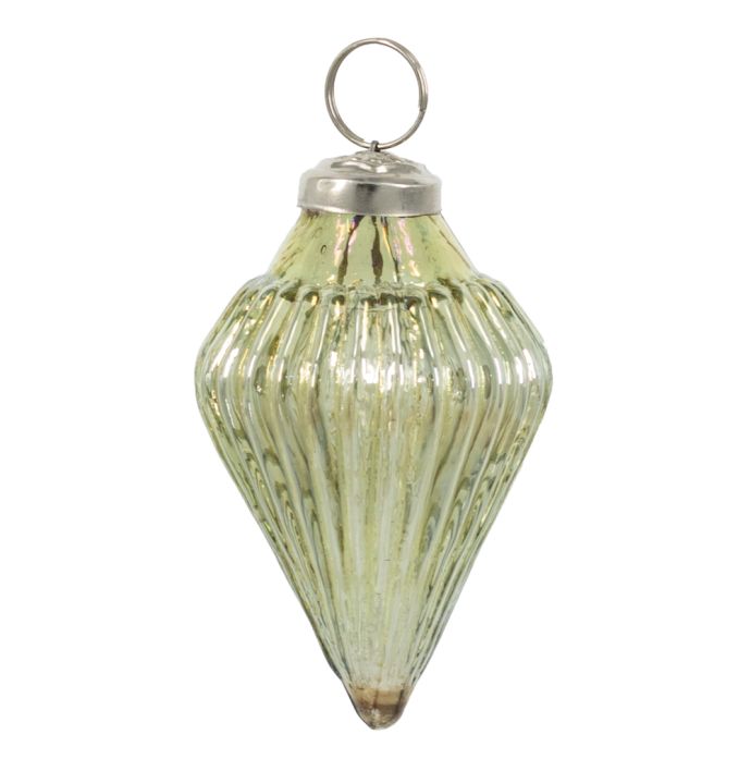 Kerstbal Diamant - Groen - 7,5cm