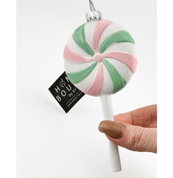 Kerstbal Hanger Lolly - Pastel