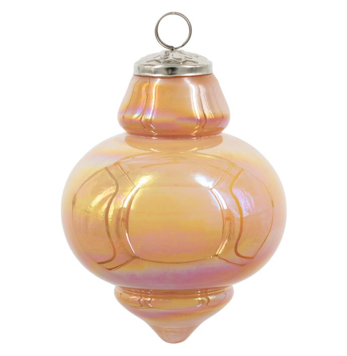 Kerstbal - Orange Lustre - Glas