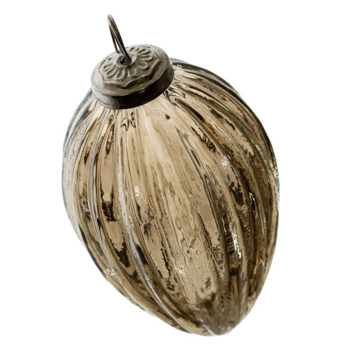Kerstbal Ovaal - Brons - 12,5cm