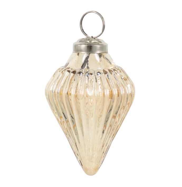 Kerstbal Diamant - Oranje - 7,5cm
