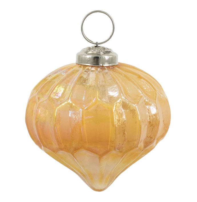 Kerstbal - Orange Lustre - Glas
