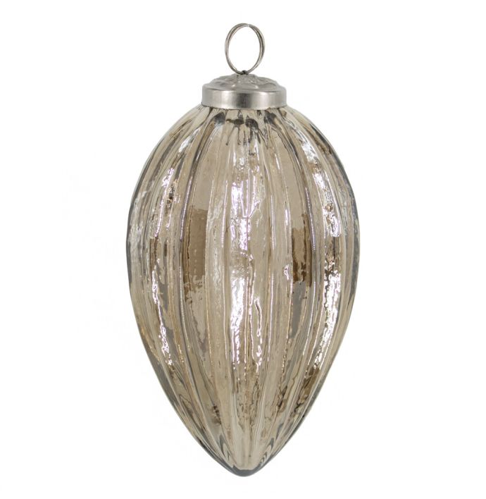 Kerstbal Ovaal - Brons - 12,5cm