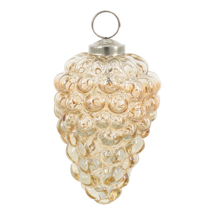 Kerstbal Bolletjes - Oranje - 10cm