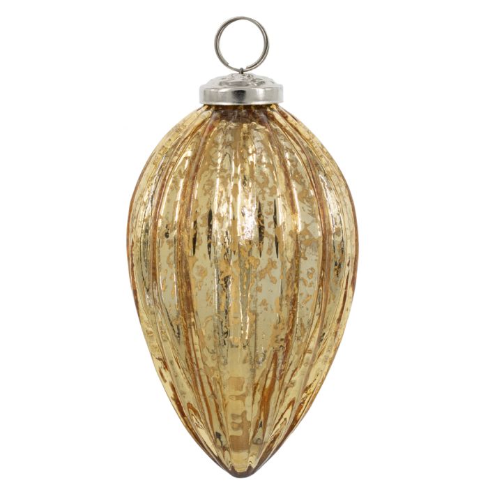 Kerstbal Ovaal - Goud - 12,5cm