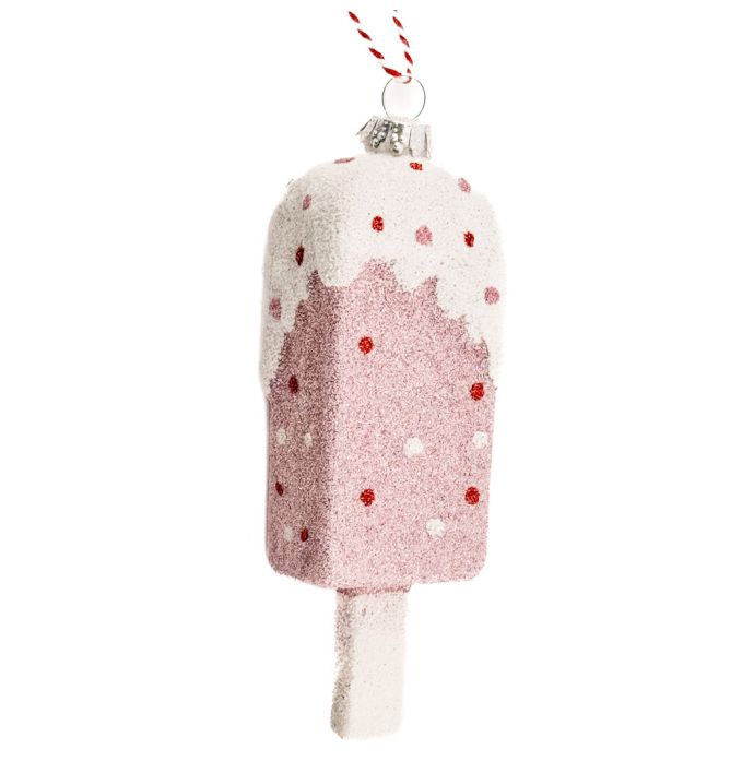 Kerstbal Hanger Ijsje met sprinkles