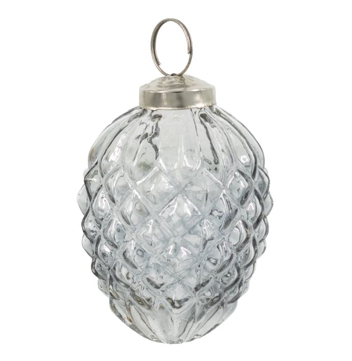 Kerstbal - Grijs - 7,5cm