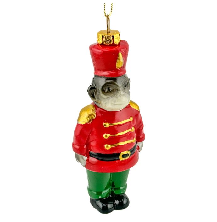 Kerstbal Hanger Aap soldaat