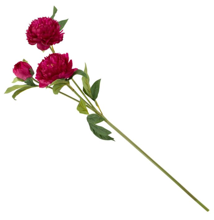 Kunstbloem pioen 74cm fuchsia