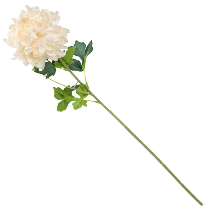 Kunstbloem gedroogde chrysant 64cm creme