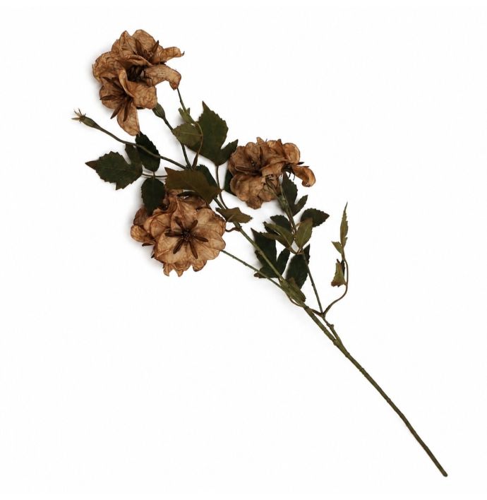 Kunstbloem Gardenia 82cm taupe