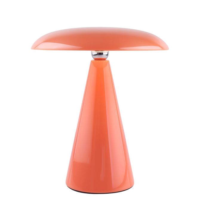 Bureaulamp Mush LED op accu coral, afneembare kap