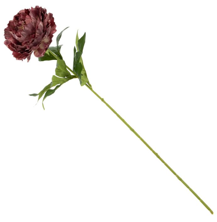 Kunstbloem pioen 68cm mauve