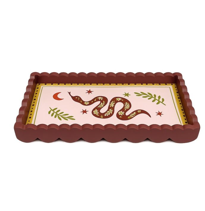 Houten dienblad snake Sari