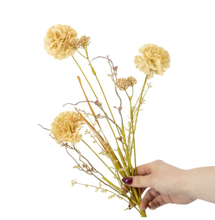Veldboeket craspedia 74cm geel