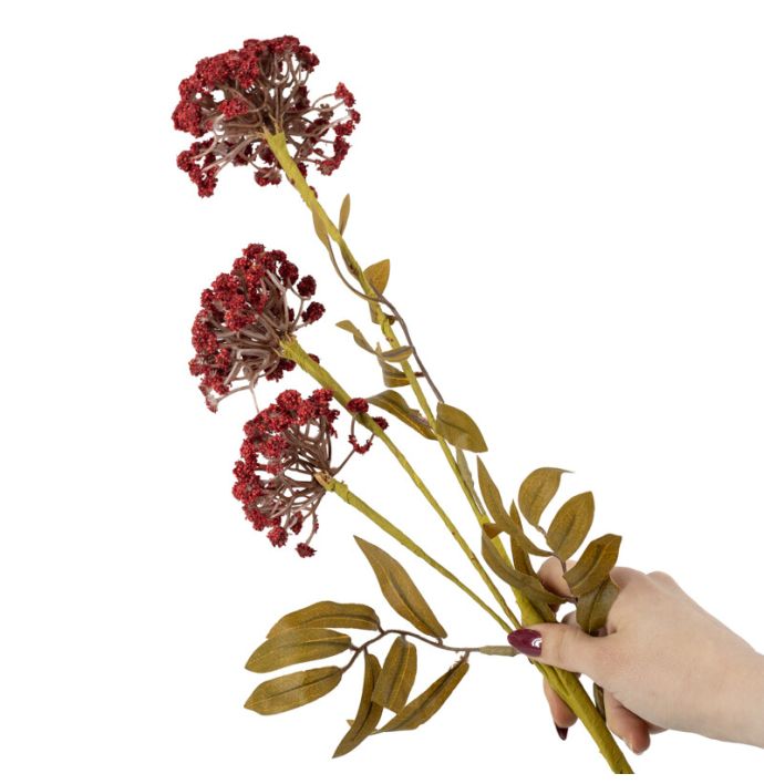 Veldboeket skimmia 80cm rood
