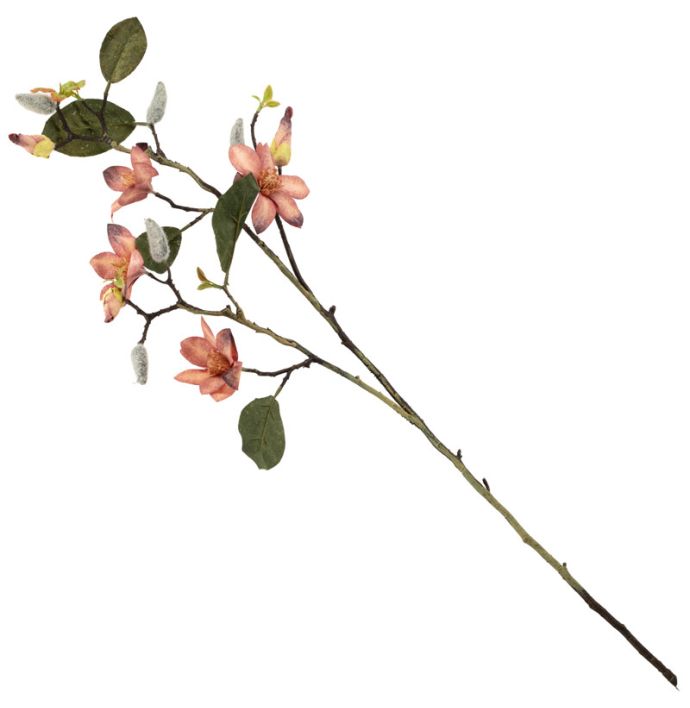 Kunsttak magnolia 86cm roze