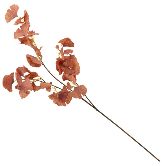 Kunstbloem Gingko 89cm zalm