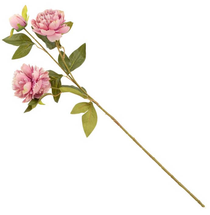 Kunstbloem pioen 74cm roze