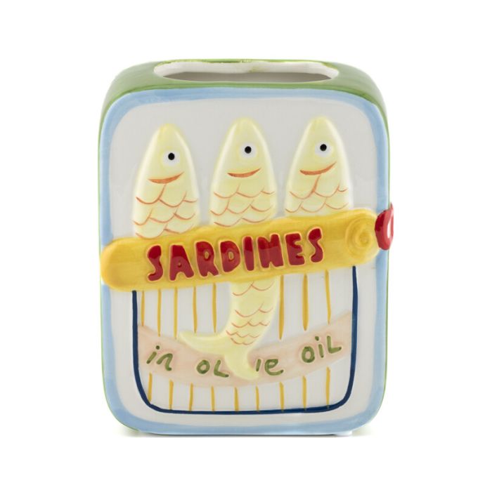 Aardewerk vaas sardines Nino