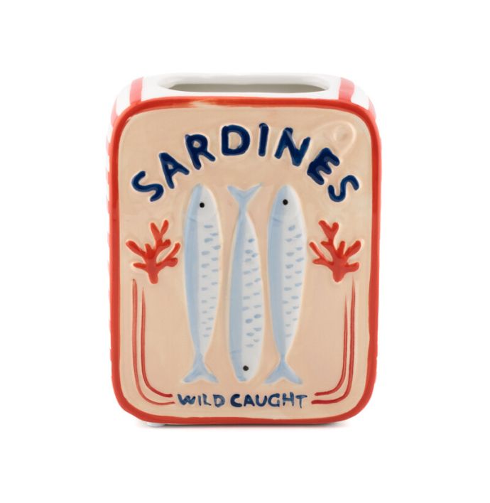 Aardewerk vaas sardines Pesco