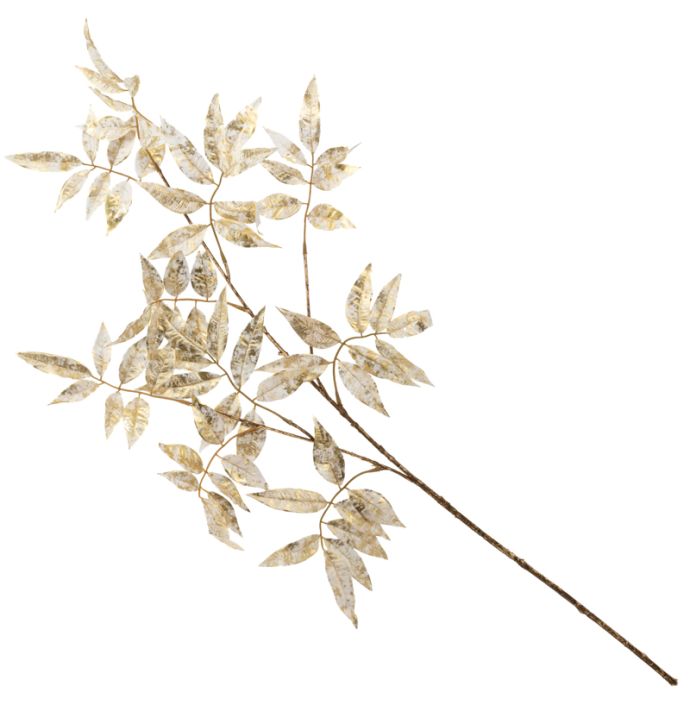 Kunsttak Den glitter 94cm goud