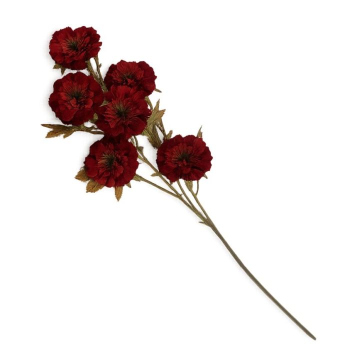 Kunstbloem Chrysant 76cm burgundy