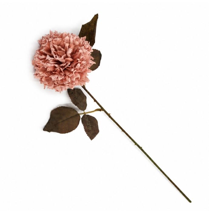 Kunstbloem Chrysant enkel 52cm roze