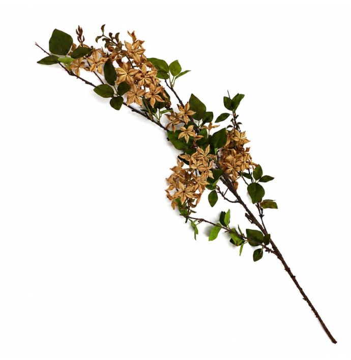Kunstbloem Sering 127cm taupe