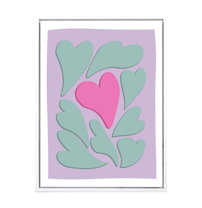 Poster in frame hearts 30x40cm