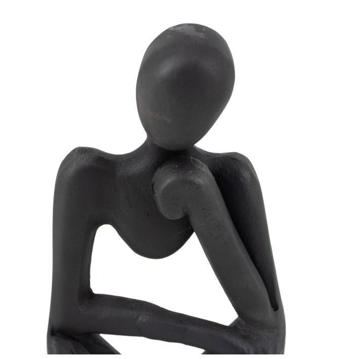 Ornament zittend zwart
