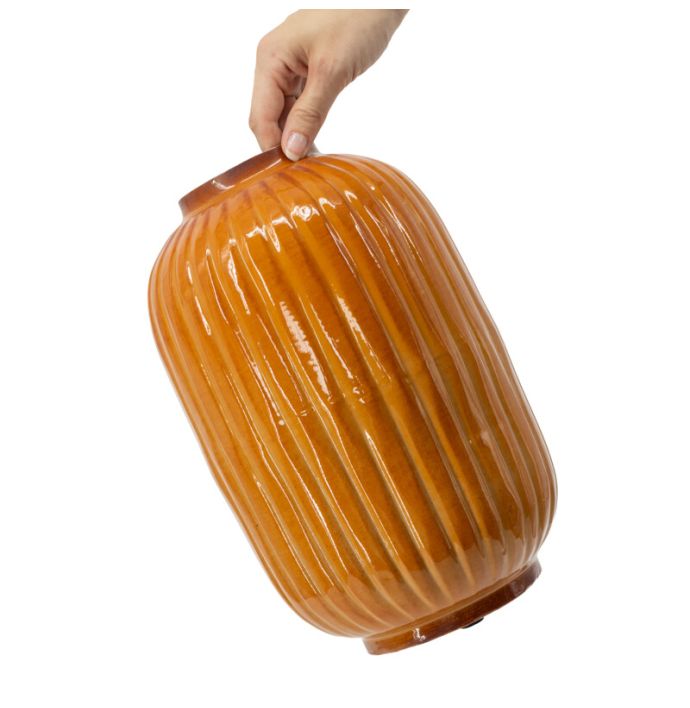 Metalen vaas tangerine