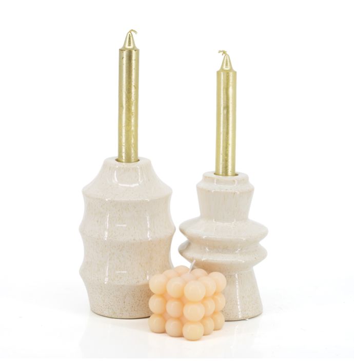 Aardewerk vaas Filo beige
