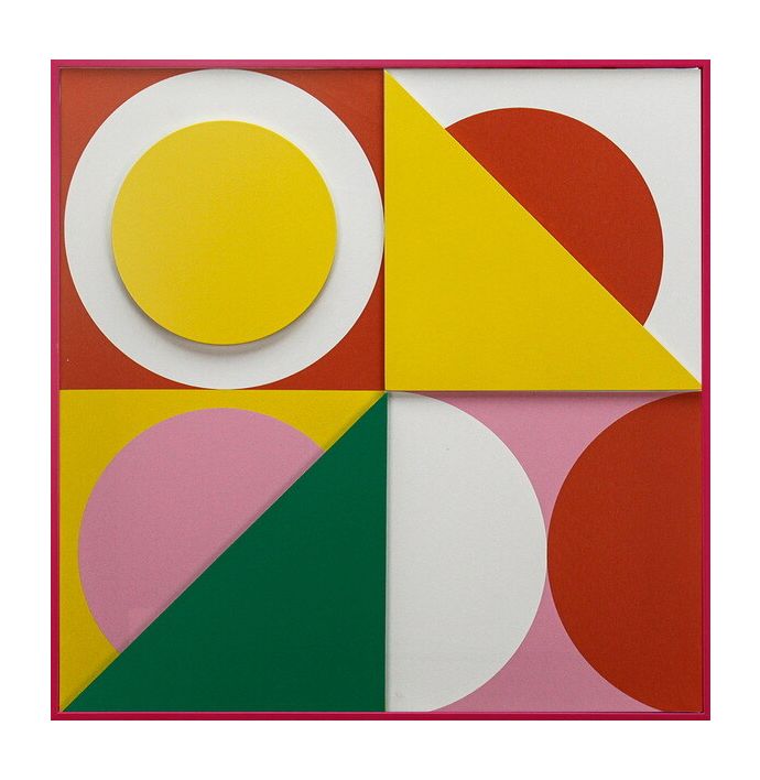 Schilderij abstract organisch kleurrijk 50x50cm