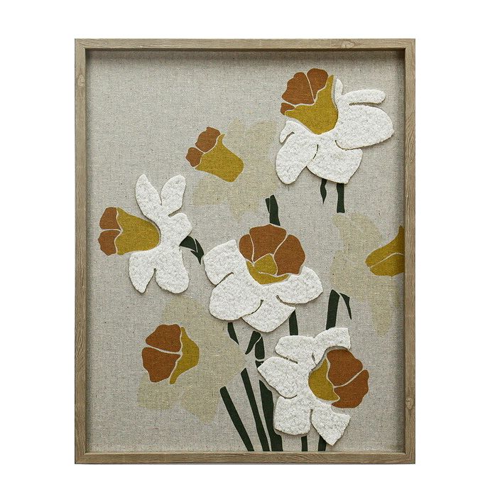 Schilderij 3D bloemen 40x50cm