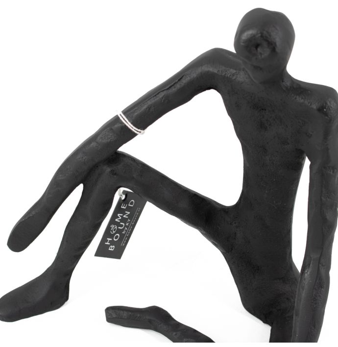 Ornament zittend zwart