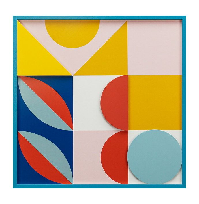 Schilderij abstract organisch kleurrijk 60x60cm