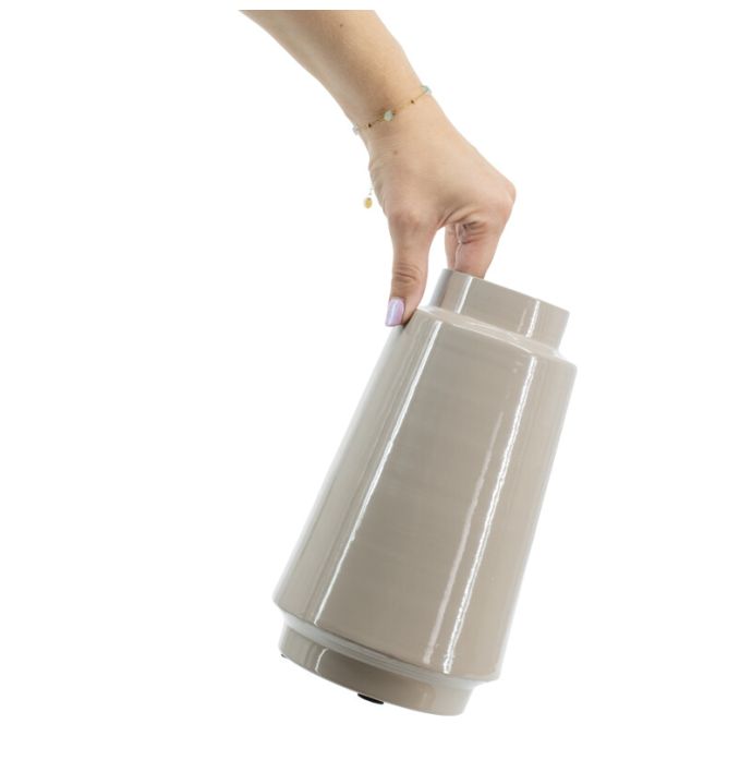 Metalen vaas Tora S glossy sand