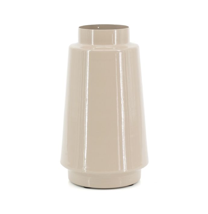 Metalen vaas Tora S glossy sand