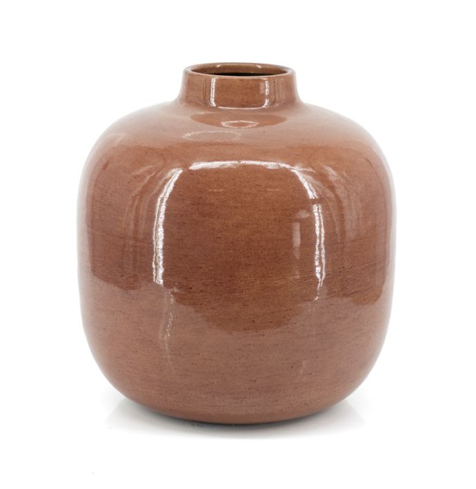 Metalen vaas Kuro amber