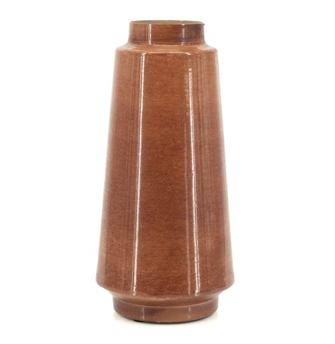 Metalen vaas Tora L amber