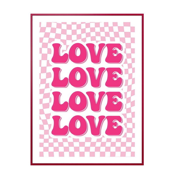 Poster in frame love 30x40cm